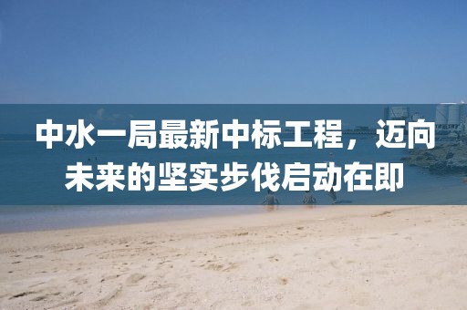 中水一局最新中標工程，邁向未來的堅實步伐啟動在即