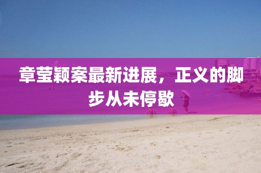 章瑩穎案最新進(jìn)展，正義的腳步從未停歇