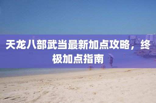 天龍八部武當(dāng)最新加點(diǎn)攻略，終極加點(diǎn)指南