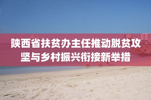 陜西省扶貧辦主任推動脫貧攻堅與鄉(xiāng)村振興銜接新舉措