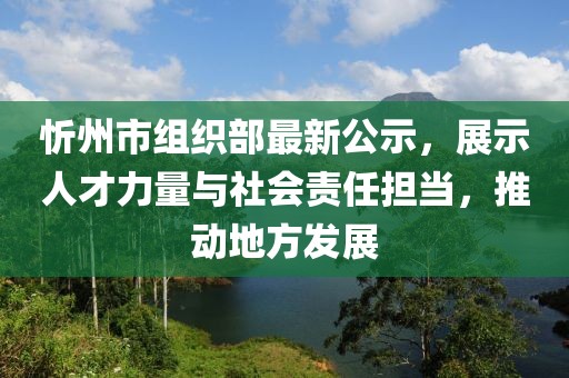 忻州市組織部最新公示，展示人才力量與社會責(zé)任擔(dān)當(dāng)，推動地方發(fā)展