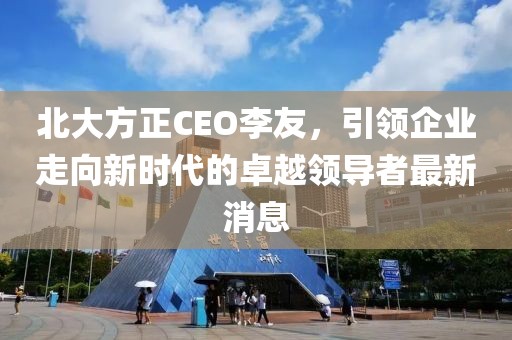 北大方正CEO李友，引領企業(yè)走向新時代的卓越領導者最新消息