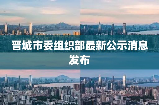 晉城市委組織部最新公示消息發(fā)布