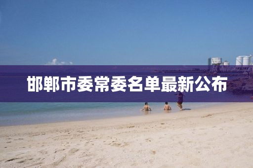邯鄲市委常委名單最新公布