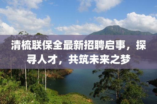 清梳聯(lián)保全最新招聘啟事，探尋人才，共筑未來之夢